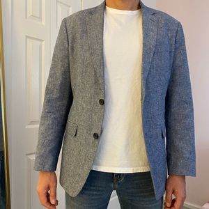 Mens Banana Republic Gray / Blue Blazer - 42R standard fit